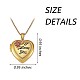 Heart with Rose Flower Picture Locket Pendant Necklace JN1036A-2