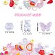 150 Pieces Random Rose Acrylic Beads Bear Pastel Spacer Beads Butterfly Loose Beads for Jewelry Keychain Phone Lanyard Making JX543A-3