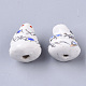 Abalorios de porcelana hechas a mano PORC-N004-96-2