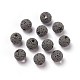 Perles de pierre de lave naturelle non cirées X-G-F325-8mm-A09-1