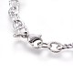 304 Stainless Steel Figaro Chain Bracelets BJEW-P237-24P-2
