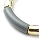Acryl-Stretch-Armband mit gebogenen Rohrperlen für Frauen BJEW-JB08439-04-4