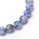 Brins de perles de jaspe tache ronde naturelle tache bleue naturelle G-R345-4mm-14-2