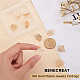 BENECREAT 10PCS 18k Gold Plated Geometric Leaf Earrings KK-BC0010-50-3