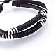 Leather Cord Multi-strand Bracelets BJEW-F347-04A-2