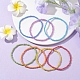 7 Stück Glasperlen-Armbänder im Regenbogen-Stil für Damen BJEW-JB10067-3