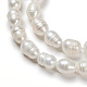 Fili di perle di perle d'acqua dolce coltivate naturali PEAR-L001-02-3