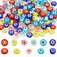 SUNNYCLUE 1 Box Flower Glass Beads Lampwork Handmade Millefiori Beads Flat Round Flower Loose Spacer Bead for Jewelry Making Beading Supplies Beaded Bracelets Necklace Keychain Craft FIND-SC0003-60-1