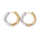 Two Tone 304 Stainless Steel Hinged Hoop Earrings for Women EJEW-A073-01D-1