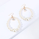 Imitation Pearl Dangle Earrings EJEW-L203-04G-2