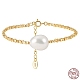 Bracelets à maillons en perles d'eau douce naturelles BJEW-I314-136-1