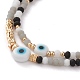 Verstellbare Nylonschnur geflochtene Perlen Armbänder Sets BJEW-JB05790-04-2