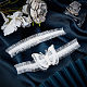 Jarretelles de mariée élastiques en dentelle de polyester DIY-WH0308-148A-5