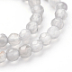 Chapelets de perles en agate grise naturelle G-G067-4mm-1-3