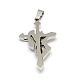 304 Stainless Steel Crucifix Cross Pendants STAS-L124-03-2