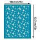 Olycraft 4x5 pollici argilla stencil modello di stella schermo di seta per argilla polimerica piccola stella schermo di seta stencil maglia di trasferimento stencil stella a tema maglia stencil per argilla polimerica creazione di gioielli DIY-WH0341-160-2