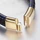 Braided Leather Cord Bracelets BJEW-H561-08C-3