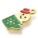 Эмалевые подвески из нержавеющей стали 304 с ионным покрытием (IP) на рождественскую тематику STAS-B075-36G-05-2