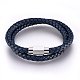 Two Loops Leather Cord Bracelets BJEW-F349-18P-2