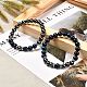 Ensemble de bracelets extensibles en perles d'oeil de tigre naturel (teint) BJEW-JB06653-05-9
