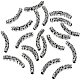 Pandahall Elite 20 Stück gebogene Rohr Abstandsperlen Antik Silber Hohlrohr Folie für europäische Charme Armband Halskette DIY Schmuckherstellung PALLOY-PH0005-17-1