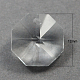 ガラスチャーム  多面カット  八角形  透明  12x12x7mm  穴：1mm GLAA-ZX004-2-1