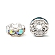 Perles séparateurs en laiton avec strass&nbsp;RB-A014-L7mm-S-3