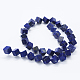 Chapelets de perles en lapis-lazuli naturel G-F561-12x12mm-H-2