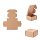 クラフト紙箱  折りたたみボックス  正方形  淡い茶色  8.5x8.5x3.5cm CON-PH0001-95B-3
