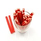 Красный цвет моды уход за ногтями бантом полимерной глины нет отверстий трубы ногтей украшения X-CLAY-Q119-1-1