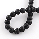 Gefärbte natürliche Lavastein Edelstein runde Perlenstränge X-G-R293-05-2