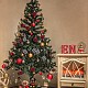 12 stücke 2 farben schaum und kunststoff mit stoffkugel weihnachtsbaumschmuck DIY-SZ0003-81-7