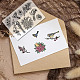 CRASPIRE Bird Rubber Stamps Hummingbird Flower Vintage Transparent Clear Stamps Silicone Seals Stamp for DIY Scrapbooking Photo Album Decorative Cards Making Stamp Journal Decor DIY-WH0439-0108-5