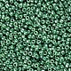 ガラスシードビーズ  不透明な色の光沢の  ラウンド  ミディアムシーグリーン  3mm  穴：1mm  約10000個/ポンド SEED-A012-3mm-127-2