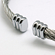 Bracelet jonc en 304 acier inoxydable BJEW-F003-75H1-3