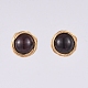Natural Gemstone Ball Stud Earrings EJEW-JE03980-4