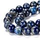 Lapis lazuli naturales hebras de perlas redondas G-E262-01-8mm-5