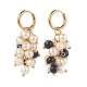 Natural Pearl Cluster Earrings EJEW-JE04515-3