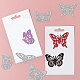 GLOBLELAND 2 Pcs Animal Theme Layered Butterfly Cutting Dies Flower Stacked Butterfly Embossing Stencils Template for Decorative Embossing Paper Card DIY Scrapbooking Album Craft Decor DIY-WH0309-1077-3