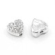 Heart Alloy Crystal Rhinestone Beads RB-J519-02-1