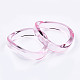 透明アクリル指輪  ツイスト  ピンク  usサイズ6 3/4(17.1mm) RJEW-T010-01C-3