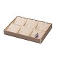 木製のネックレスプレゼンテーションボックス  PUレザーと鉄のアクセサリーで覆われて  長方形  ビスク  250x180x32mm ODIS-P003-04-2