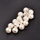 Imitation Acrylic Pearl Beads Grape Pendant KEYC-P029-02A-1