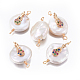 Conectores de eslabones de perlas naturales PEAR-E013-11-2