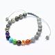 Bracelets de perles tressées naturelles de pierres précieuses BJEW-F276-G-2
