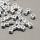 Large Hole Acrylic Letter European Beads SACR-Q103-10mm-01O-1