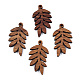 Natural Walnut Wood Pendants WOOD-T023-15-3