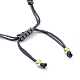 Adjustable Natural Pearl & Glass & Brass Braided Beaded Bracelet for Women BJEW-O187-03-3