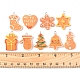 18 pz 9 stili ciondoli in resina opaca a tema natalizio RESI-FS0001-40-6