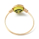 笑顔のアクリル指輪  女性のための銅線巻きジュエリー  ミックスカラー  usサイズ8 1/2(18.5mm) RJEW-TA00068-4